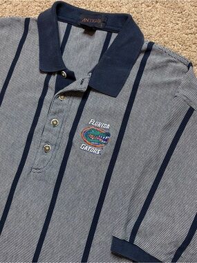 Vintage University Florida Gators Striped Polo Shirt